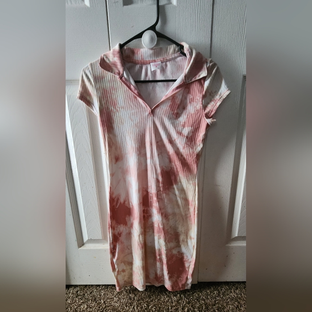 Tie-Dye Hooded Dress